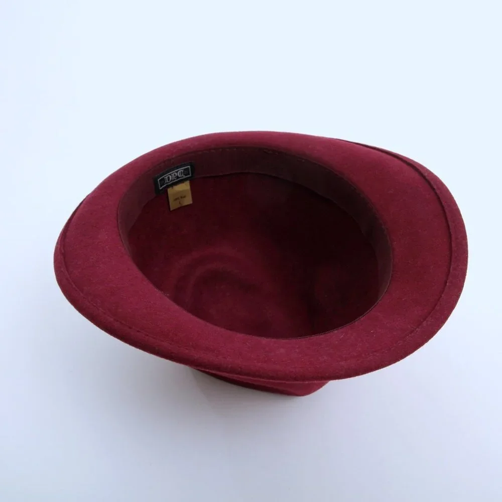 DPC 1921‎ Wool Fedora Hat Burgundy Women One Size